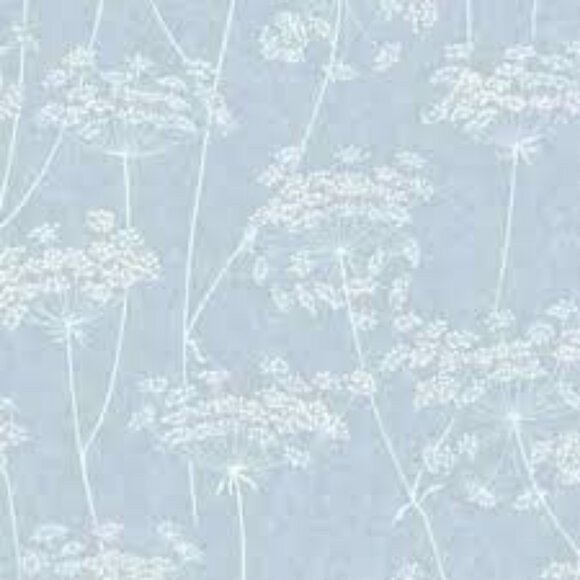 NEW Graham & Brown Aura Superfresco Blue Wallpaper 33-302 Floral Cottage Bloom - Picture 1 of 14